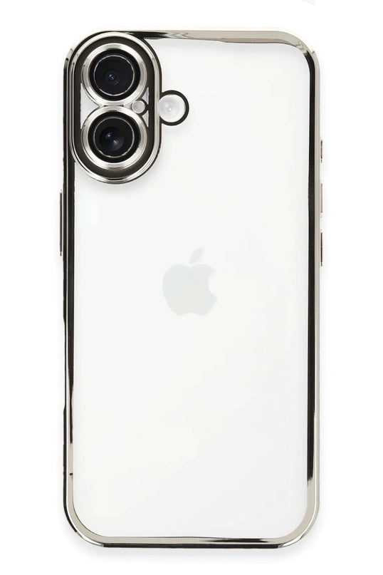 iPhone 16 Plus Razer Lensli Silikon Kılıf - Gümüş