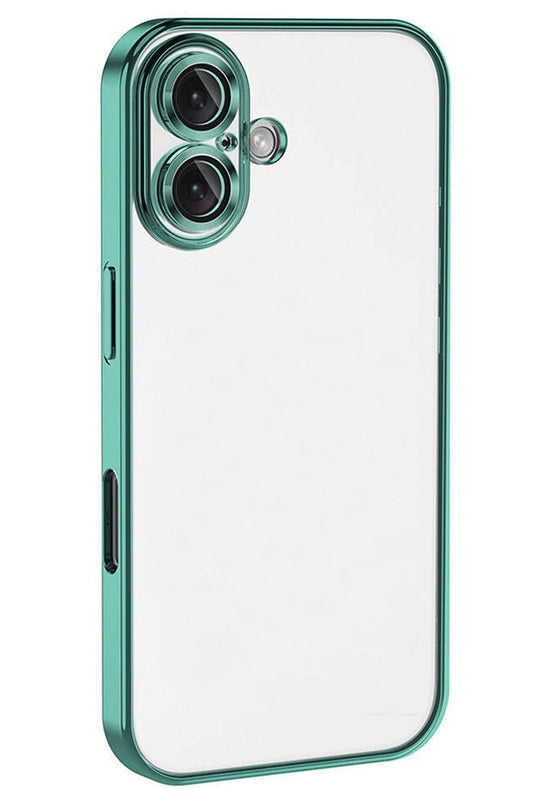 iPhone 16 Plus Razer Lensli Silikon Kılıf - Turkuaz
