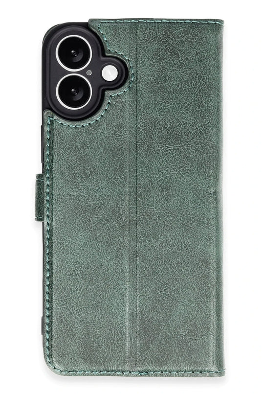 iPhone 16 Plus Trend S Plus Kapaklı Kılıf - Yeşil