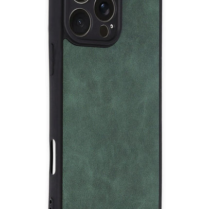 iPhone 16 Pro Aras Deri Kapak Kılıf - Koyu Yeşil 2