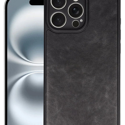 iPhone 16 Pro Aras Deri Kapak Kılıf - Siyah