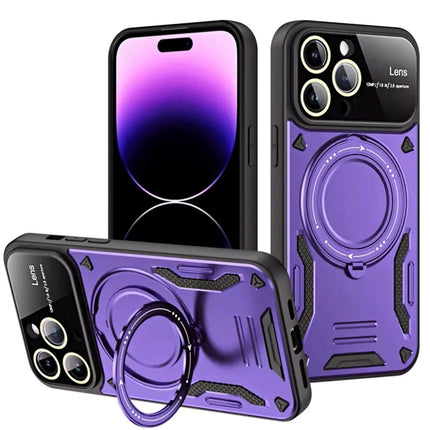 iPhone 16 Pro Joy Lens Standlı Kapak Kılıf - Mor
