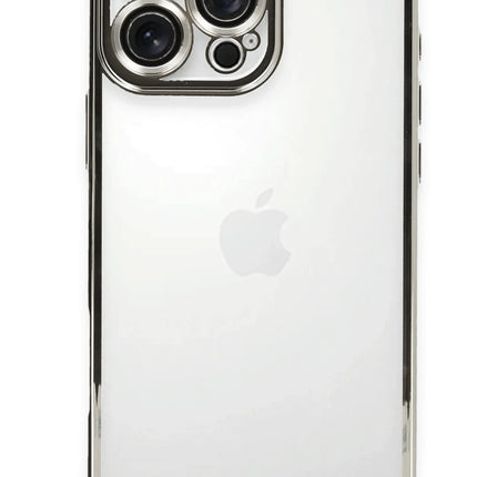 iPhone 16 Pro Razer Lensli Silikon Kılıf - Gümüş