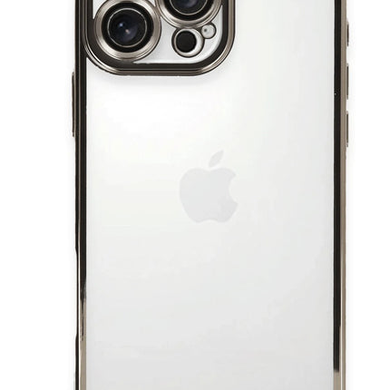 iPhone 16 Pro Razer Lensli Silikon Kılıf - Titanyum Gri