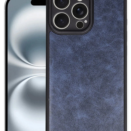 iPhone 16 Pro Max Aras Deri Kapak Kılıf - Lacivert