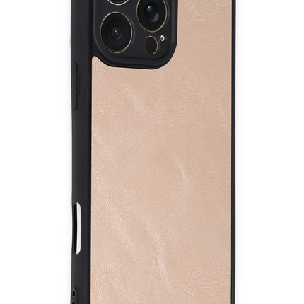 iPhone 16 Pro Max Aras Deri Kapak Kılıf - Pudra 2