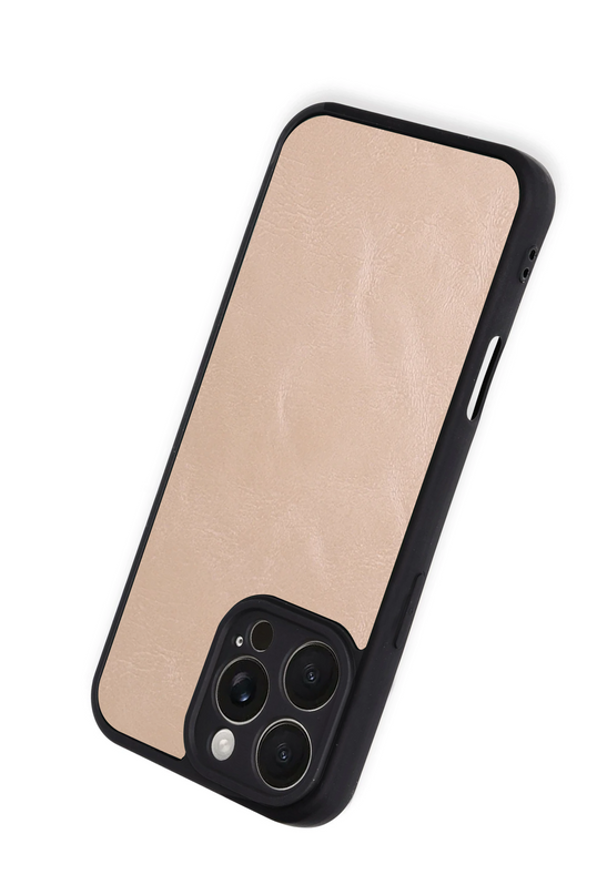 iPhone 16 Pro Max Aras Deri Kapak Kılıf - Pudra 3
