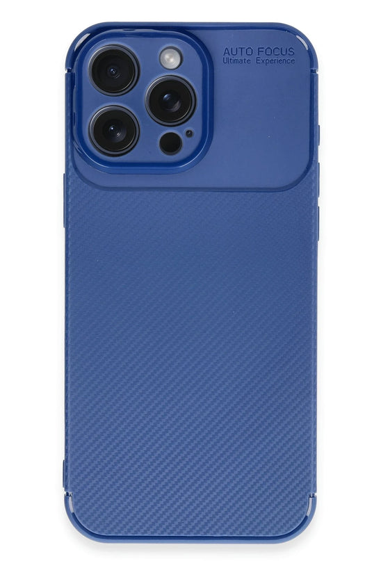 iPhone 16 Pro Max Auto Focus Karbon Kapak Kılıf - Lacivert 4