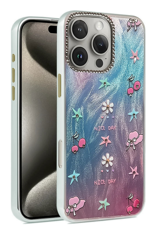 iPhone 16 Pro Max Blade Aynalı Desenli Kapak Kılıf - Desen 4