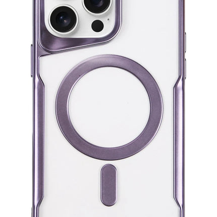 iPhone 16 Pro Max Boyi Magsafe Silikon Kapak Kılıf - Derin Mor