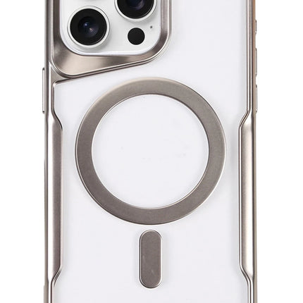 iPhone 16 Pro Max Boyi Magsafe Silikon Kapak Kılıf - Gümüş