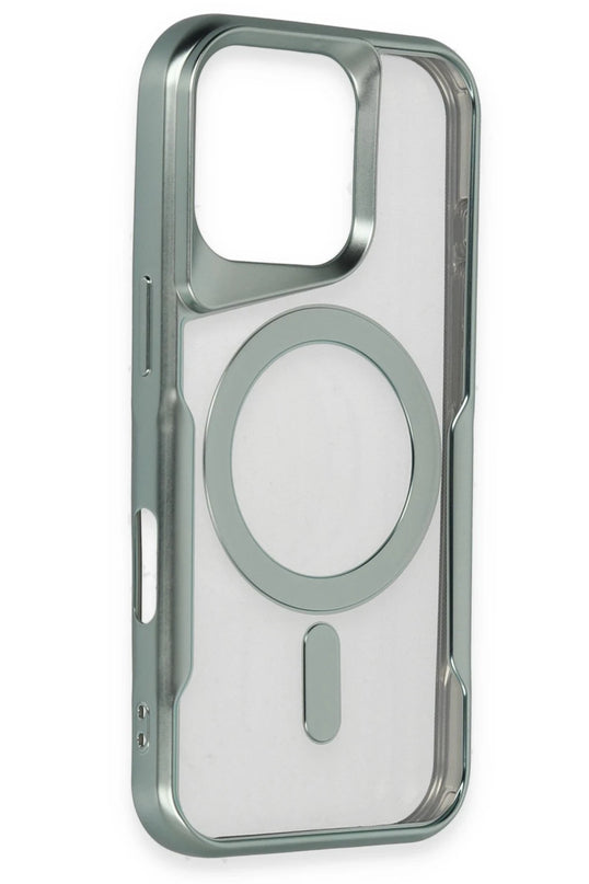 iPhone 16 Pro Max Boyi Magsafe Silikon Kapak Kılıf - Gümüş 2