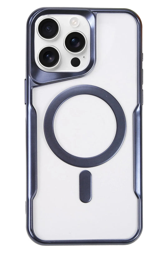 iPhone 16 Pro Max Boyi Magsafe Silikon Kapak Kılıf - Lacivert