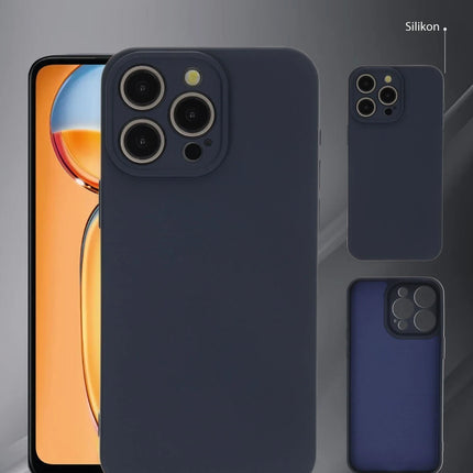 iPhone 16 Pro Max Nano içi Kadife Silikon Kılıf - Lacivert 2