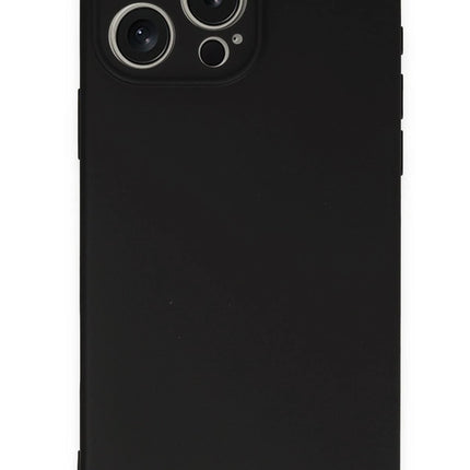 iPhone 16 Pro Max Nano içi Kadife Silikon Kılıf - Siyah 4