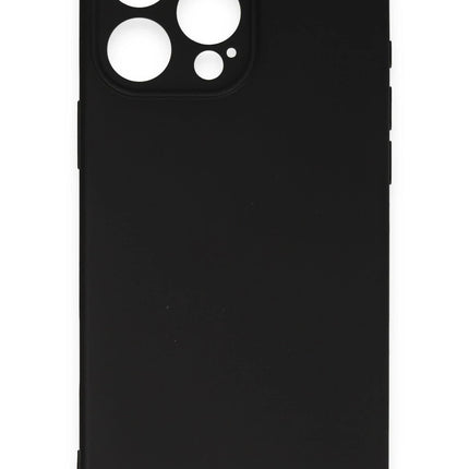iPhone 16 Pro Max Nano içi Kadife Silikon Kılıf - Siyah 2