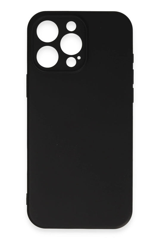 iPhone 16 Pro Max Nano içi Kadife Silikon Kılıf - Siyah 2