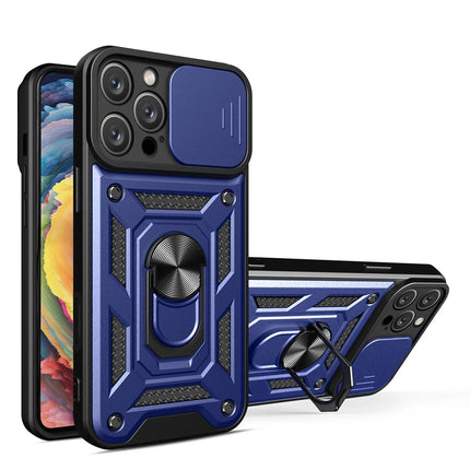 iPhone 16 Pro Max Pars Lens Yüzüklü Silikon Kılıf - Lacivert