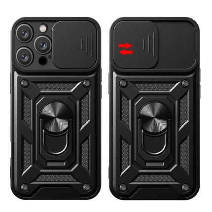iPhone 16 Pro Max Pars Lens Yüzüklü Silikon Kılıf - Siyah 2
