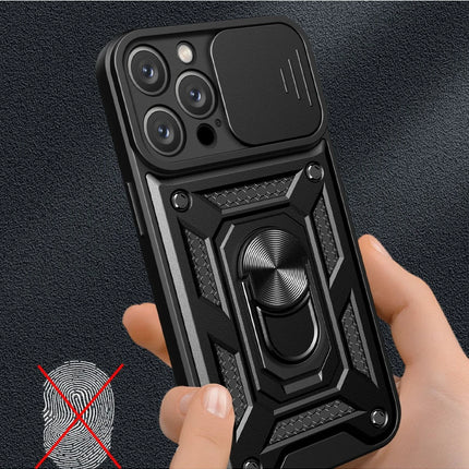 iPhone 16 Pro Max Pars Lens Yüzüklü Silikon Kılıf - Siyah 3