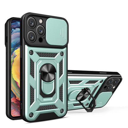 iPhone 16 Pro Max Pars Lens Yüzüklü Silikon Kılıf - Yeşil