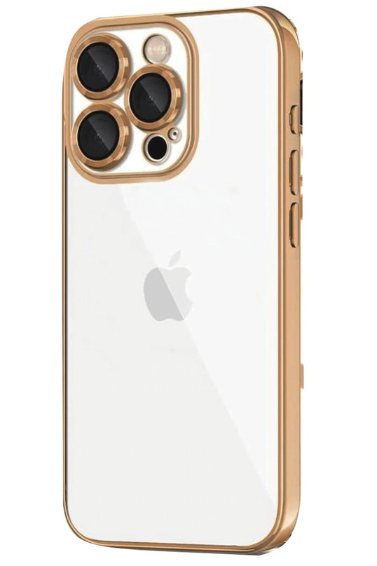 iPhone 16 Pro Max Razer Lensli Silikon Kılıf - Çöl Titanyum