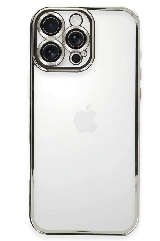 iPhone 16 Pro Max Razer Lensli Silikon Kılıf - Gümüş