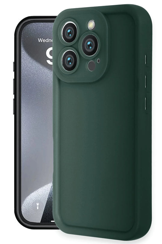iPhone 16 Pro Max Viera Silikon Kılıf - Koyu Yeşil
