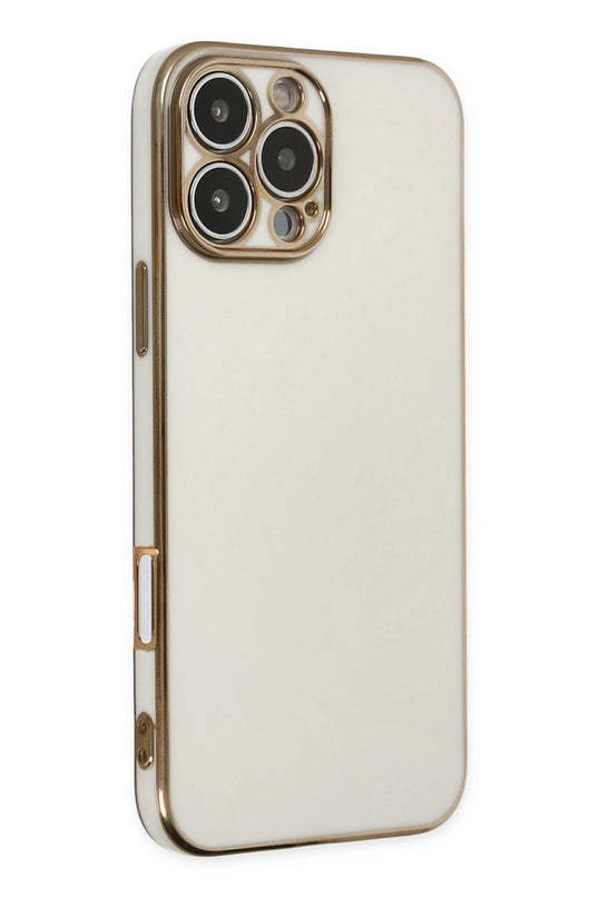 iPhone 16 Pro Max Volet Silikon Kılıf - Beyaz