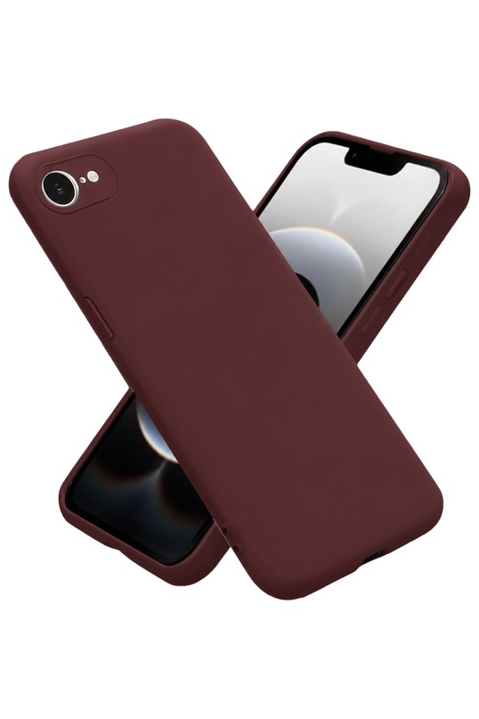 iPhone 16E First Silikon Kılıf - Bordo