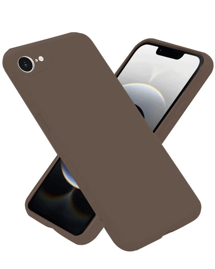 iPhone 16E First Silikon Kılıf - Kahverengi