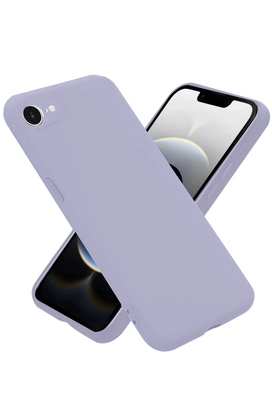 iPhone 16E Nano içi Kadife Silikon Kılıf - Lila