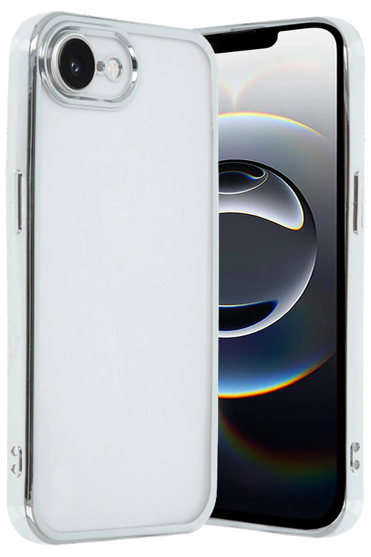 iPhone 16E Razer Lensli Silikon Kılıf - Gümüş