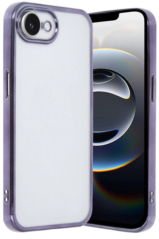 iPhone 16E Razer Lensli Silikon Kılıf - Mor