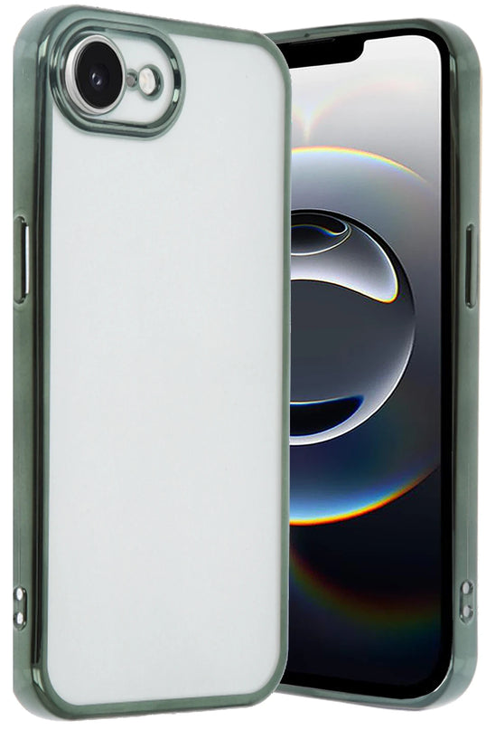 iPhone 16E Razer Lensli Silikon Kılıf - Yeşil