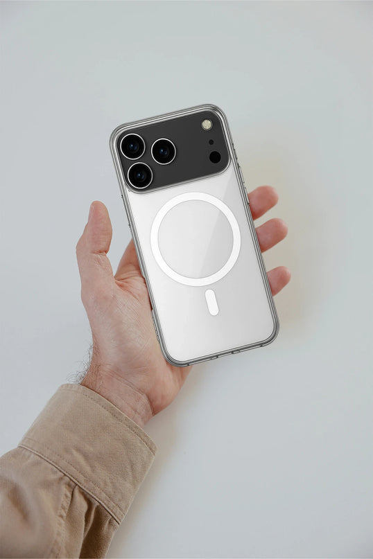 iPhone 17 Pro Max Magneticsafe Şeffaf Silikon Kılıf 4