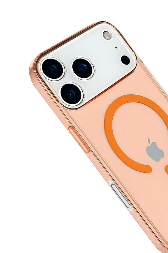 iPhone 18 Pro Max/17 Pro Max Pc Real Magsafe Kapak Kılıf - Turuncu 3