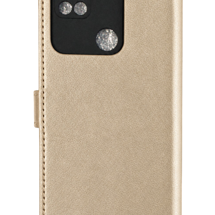 Xiaomi Poco C40 Trend S Plus Kapaklı Telefon Kılıf - Gold