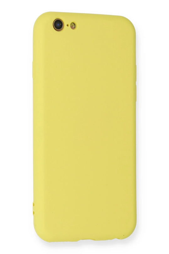 iPhone 6 Nano içi Kadife Silikon Kılıf - Sarı 3