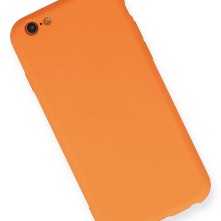 iPhone 6 Nano içi Kadife Silikon Kılıf - Turuncu 2