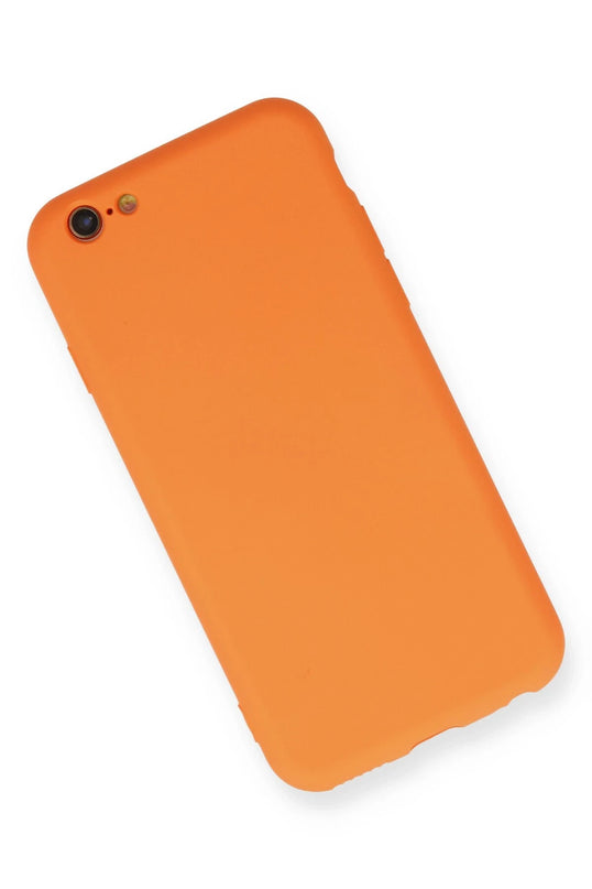 iPhone 6 Nano içi Kadife Silikon Kılıf - Turuncu 2