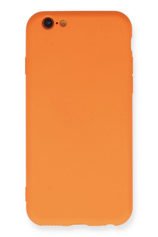 iPhone 6 Nano içi Kadife Silikon Kılıf - Turuncu