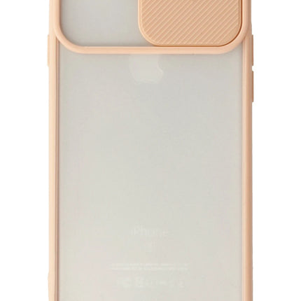 iPhone 6 Plus Palm Buzlu Kamera Sürgülü Silikon Kılıf - Pembe