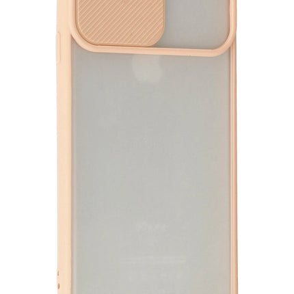 iPhone 6 Plus Palm Buzlu Kamera Sürgülü Silikon Kılıf - Pembe 3