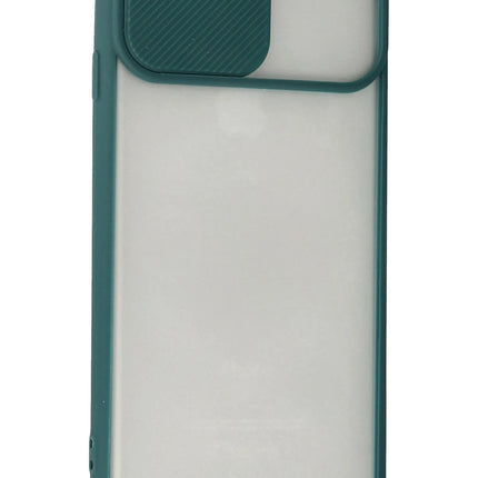 iPhone 6 Plus Palm Buzlu Kamera Sürgülü Silikon Kılıf - Yeşil 3