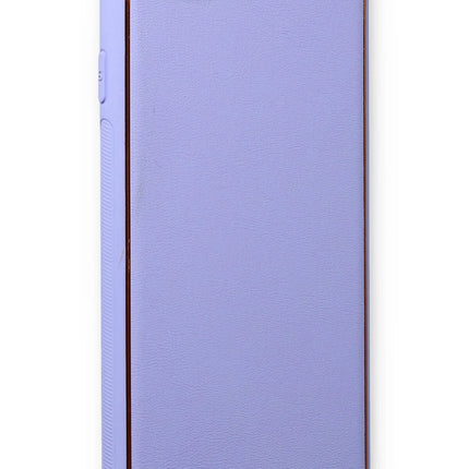 iPhone 7 Coco Deri Silikon Kapak Kılıf - Açık Lila 2