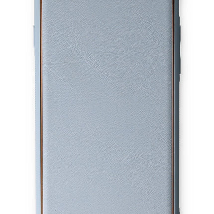 iPhone 7 Coco Deri Silikon Kapak Kılıf - Açık Mavi