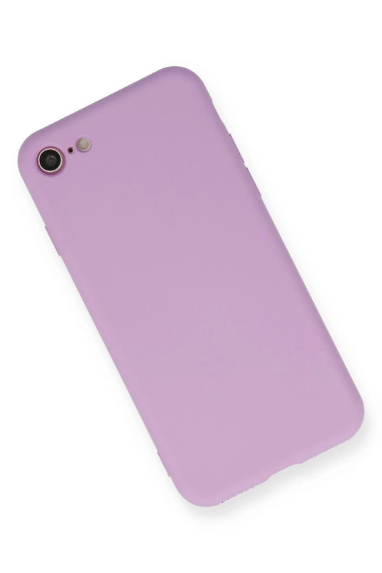 iPhone 7 Nano içi Kadife Silikon Kılıf - Lila 2