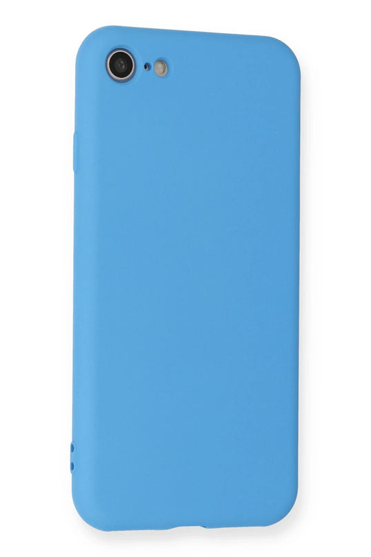 iPhone 7 Nano içi Kadife Silikon Kılıf - Mavi 3