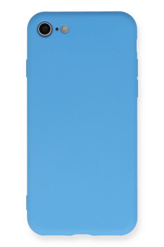 iPhone 7 Nano içi Kadife Silikon Kılıf - Mavi